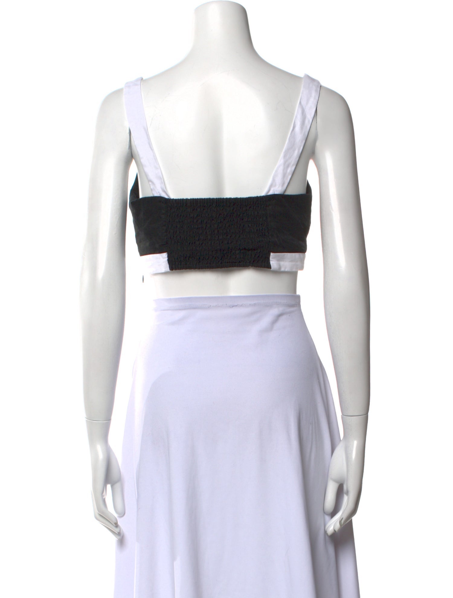 Reformation Linen Square Neckline Crop Top